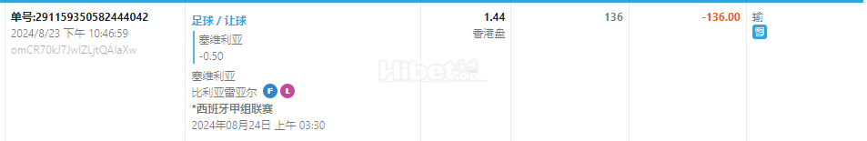 西甲下注塞维利亚输球了