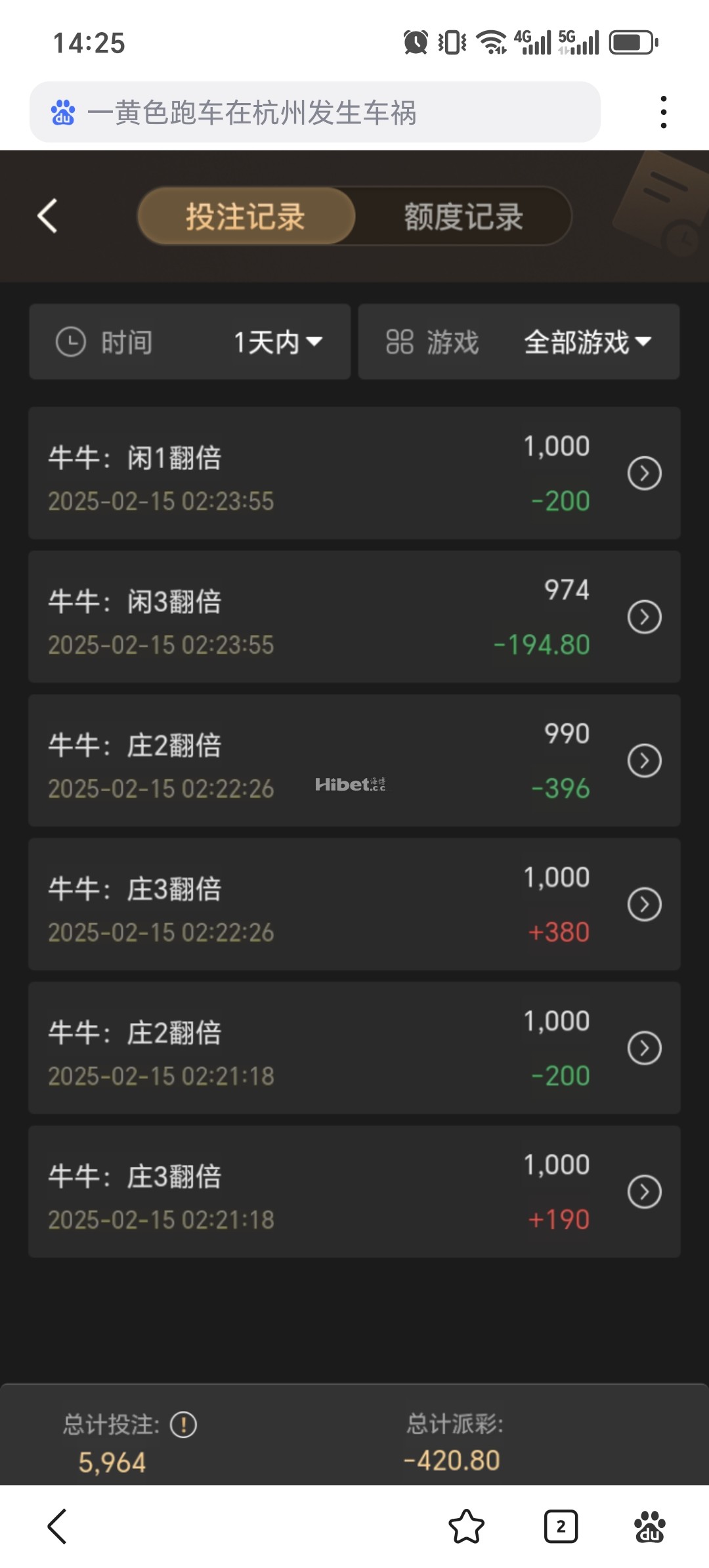 今天的牛牛运气不好亏损了