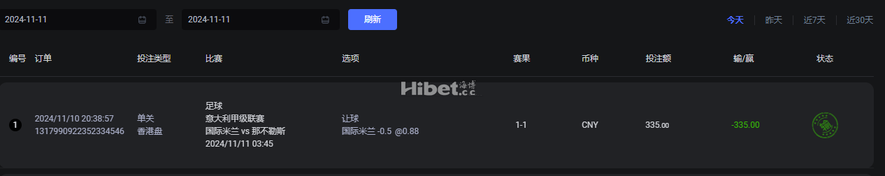 意甲下注国际米兰输球了