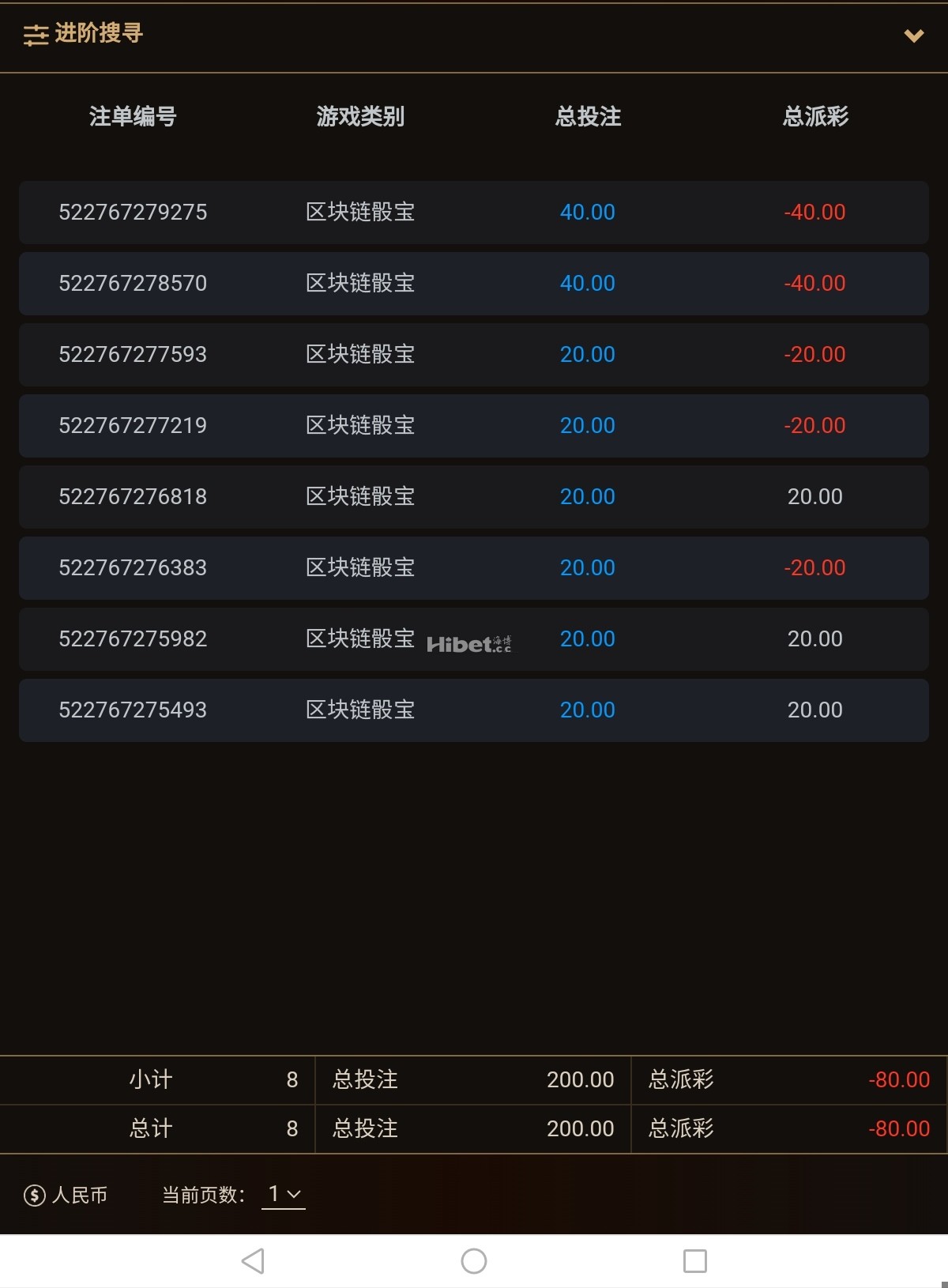 下午色子输掉80块钱