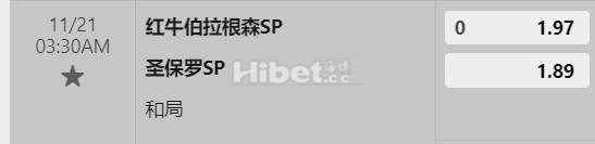 巴西甲 03:30  布拉干蒂诺RB[18] - 圣保罗[6]